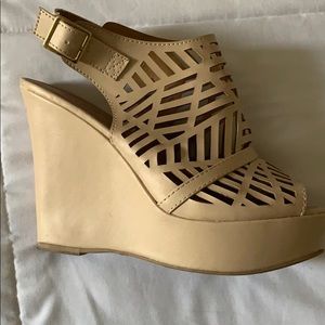 Charlotte Russe | Nude leather wedge